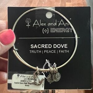 Alex and Ani Silver Sacred Dove Bangle